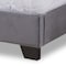 Baxton Studio Darcy Luxe and Glamour Dark Grey Velvet Upholstered Full Size Bed 149-8956 - alternate 6